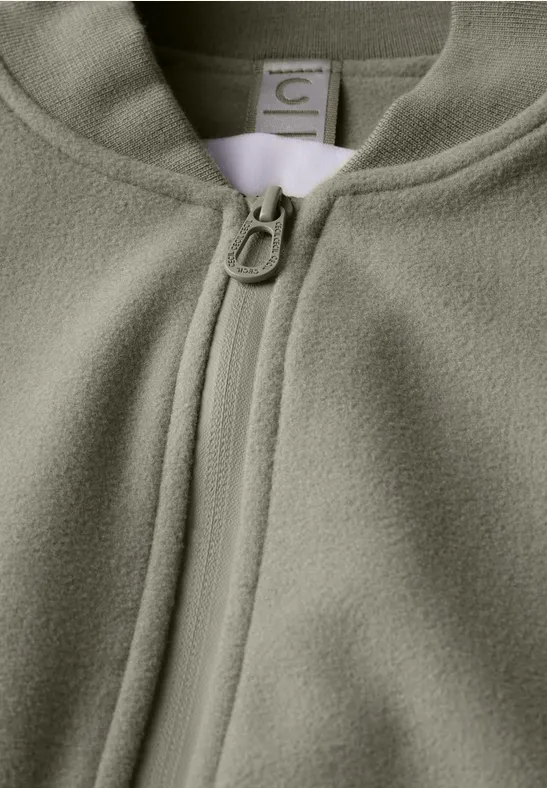Blouson in Woll-Optik smooth khaki
