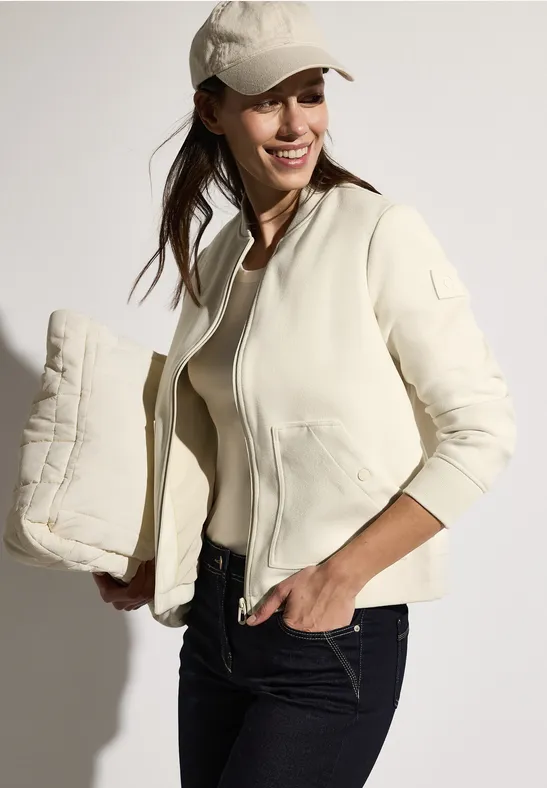 Blouson in Woll-Optik beige meringues