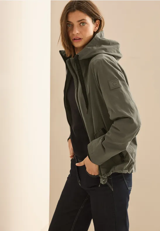 Veste courte earthy khaki
