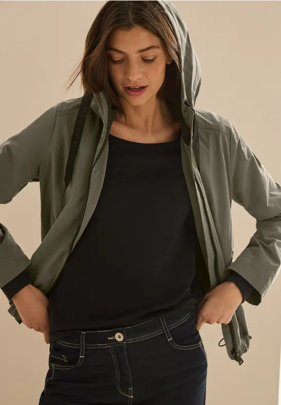 Veste courte earthy khaki