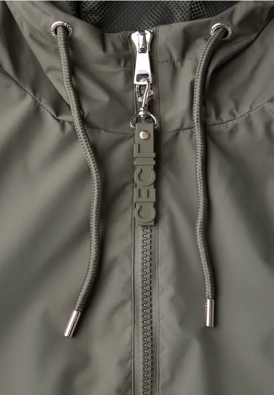 Jas met capuchon earthy khaki