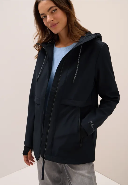 Midi Softshell Jacke dark navy blue
