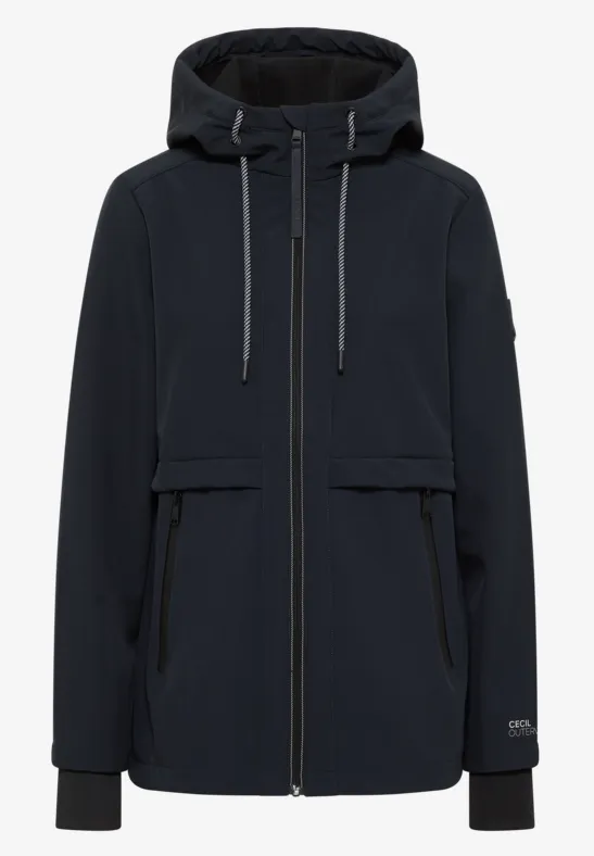 Midi Softshell Jacke dark navy blue
