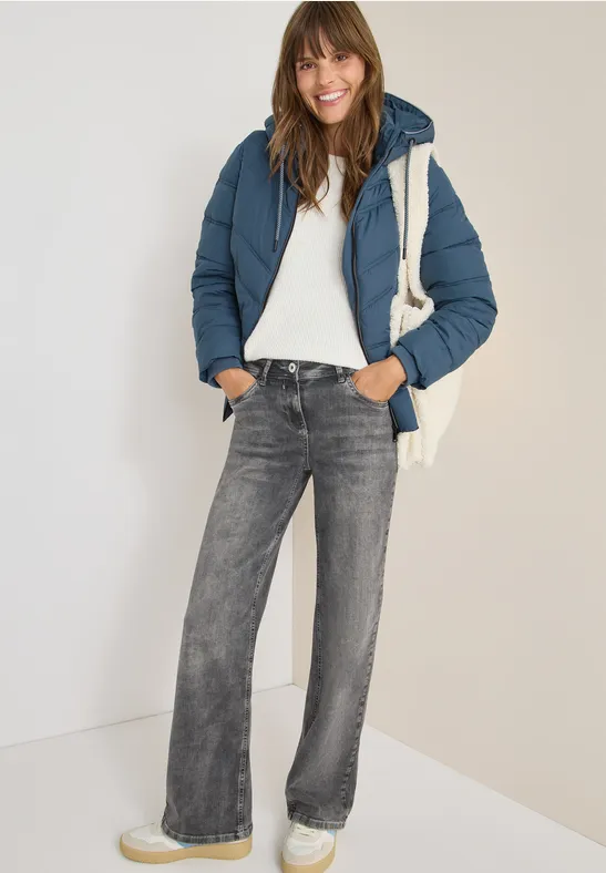 Veste matelassée avec capuche moonstone blue