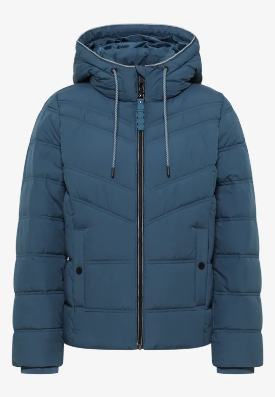 Veste matelassée avec capuche moonstone blue