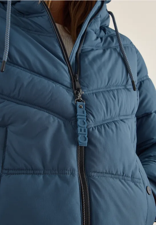 Veste matelassée avec capuche moonstone blue