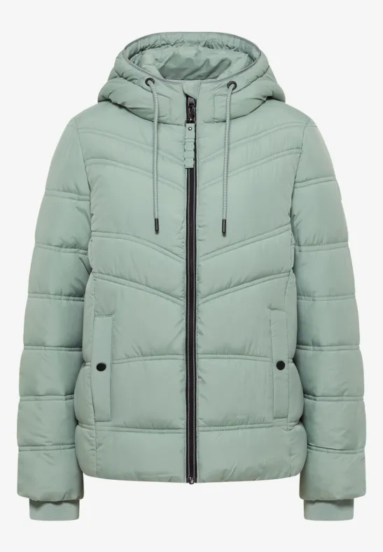 Veste matelassée avec capuche smoke salvia