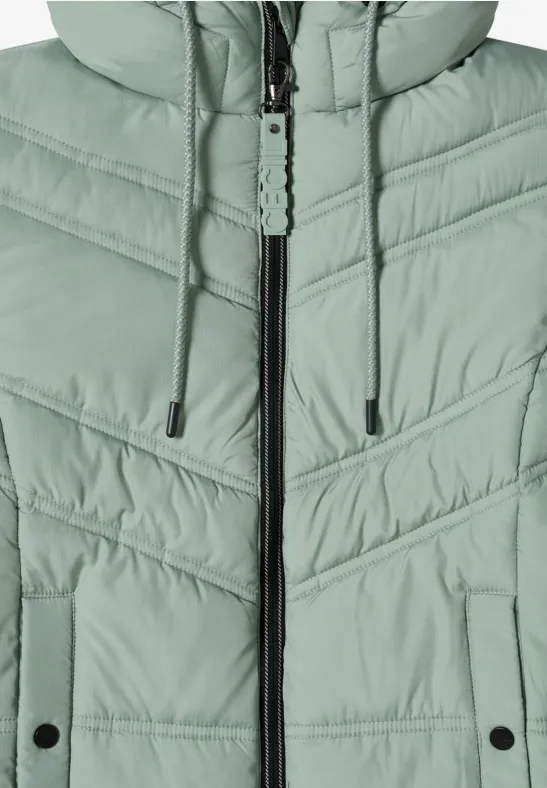 Veste matelassée avec capuche smoke salvia