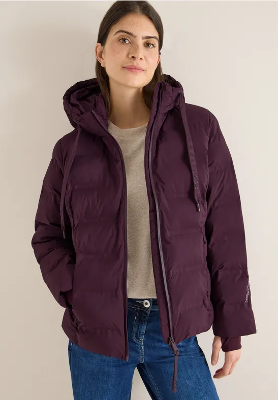 Jacke mit verklebten Nähten dark plum
