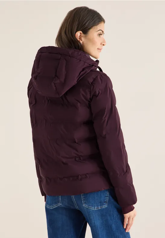 Jacke mit verklebten Nähten dark plum