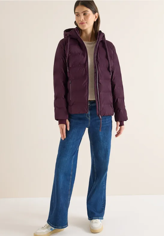 Jacke mit verklebten Nähten dark plum