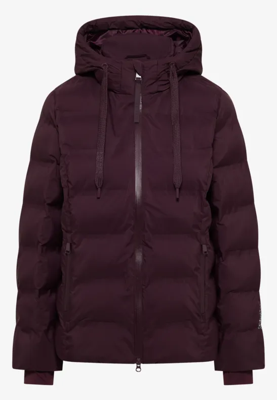 Jacke mit verklebten Nähten dark plum