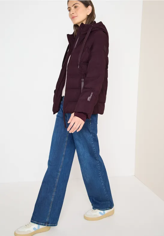 Jacke mit verklebten Nähten dark plum