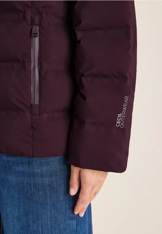 Jacke mit verklebten Nähten dark plum