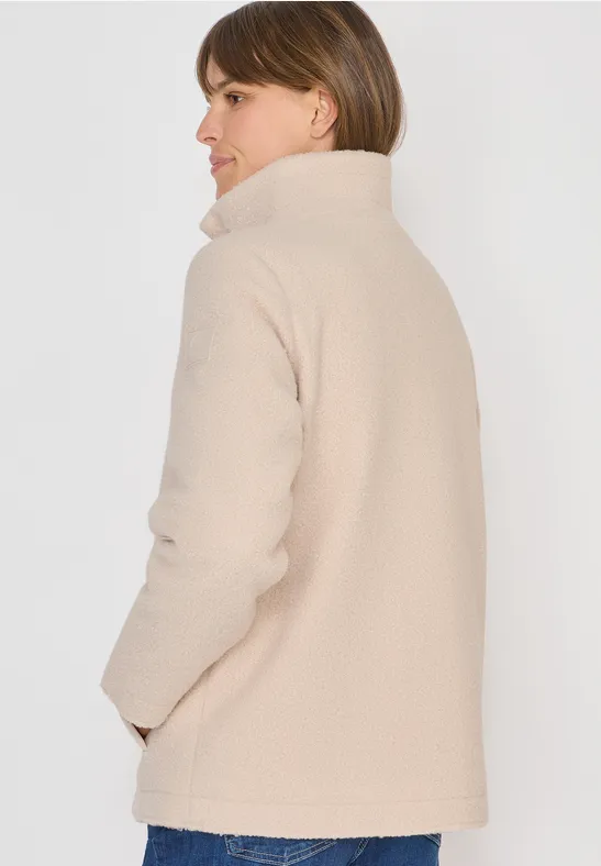 Kuschelige Jacke mit Details teddy vanilla white