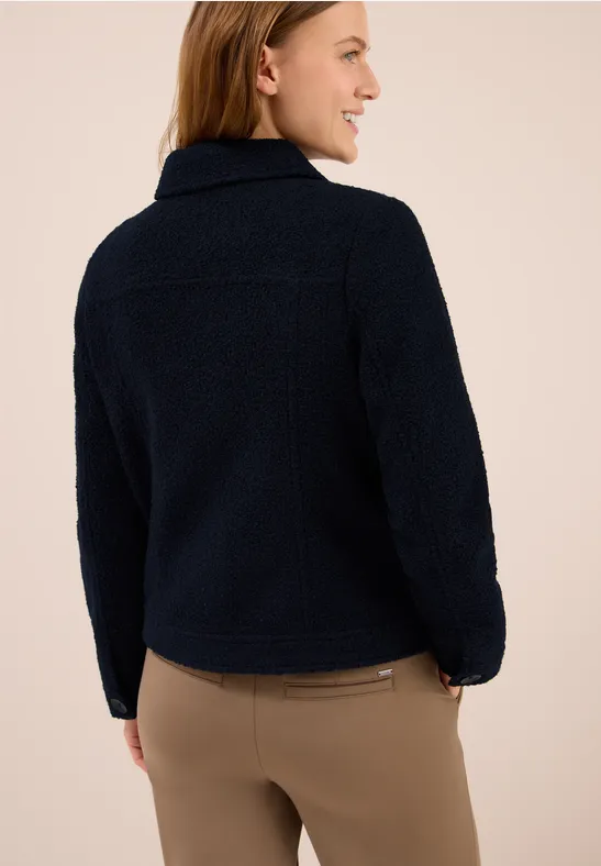 Jacke in Wolloptik dark navy blue