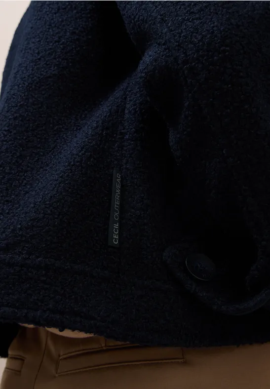 Jacke in Wolloptik dark navy blue