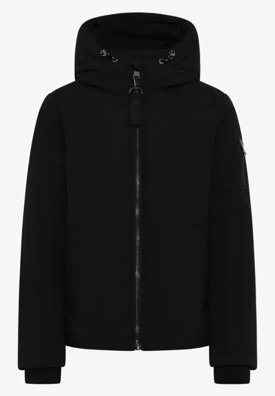 Gefütterte Jacke Black