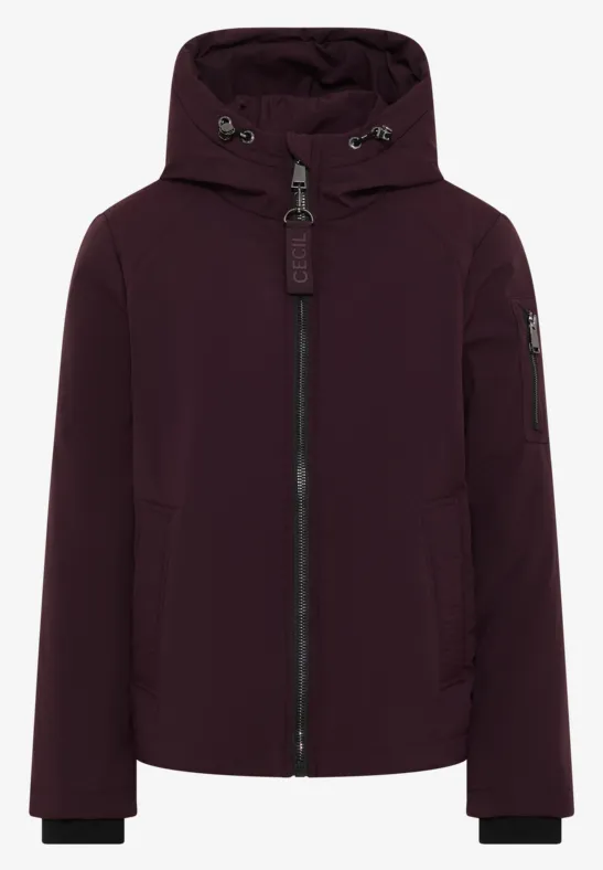 Gefütterte Jacke dark plum