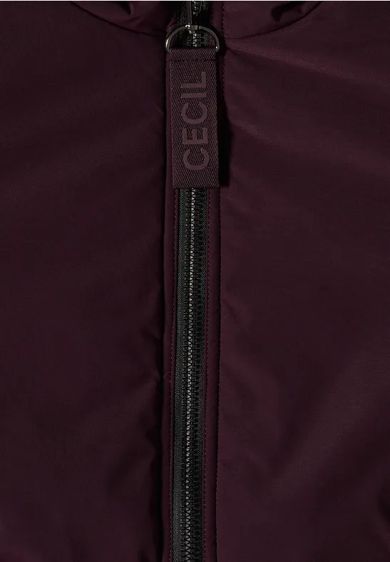 Gefütterte Jacke dark plum