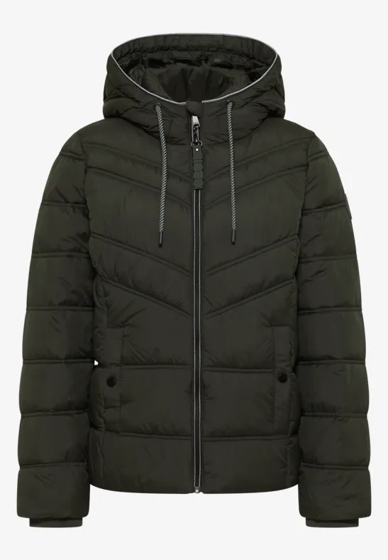 Gefütterte Jacke olive wood
