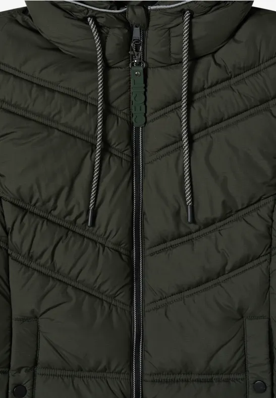 Gefütterte Jacke olive wood