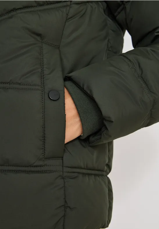 Gefütterte Jacke olive wood