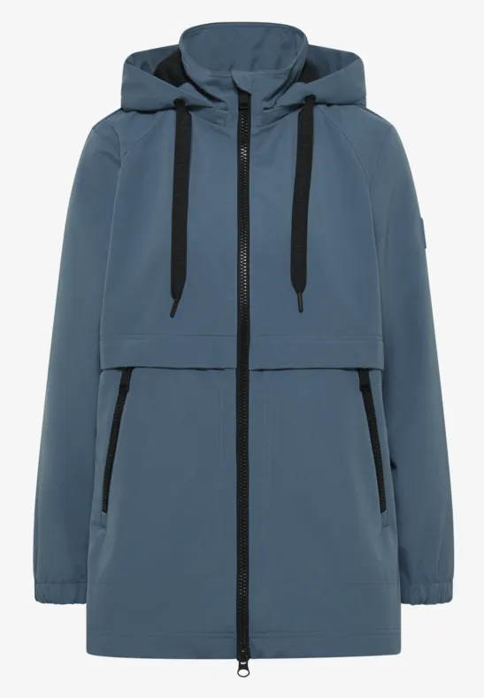 Veste trench courte moonstone blue