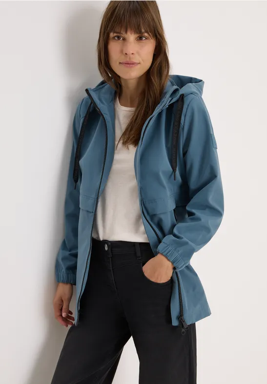 Veste trench courte moonstone blue