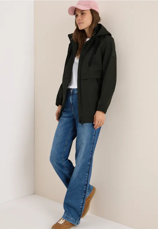 Veste trench courte olive wood