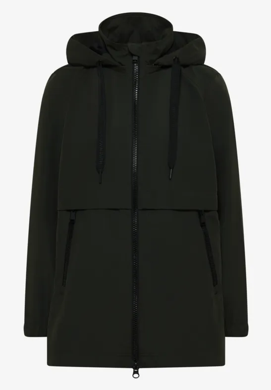 Veste trench courte olive wood