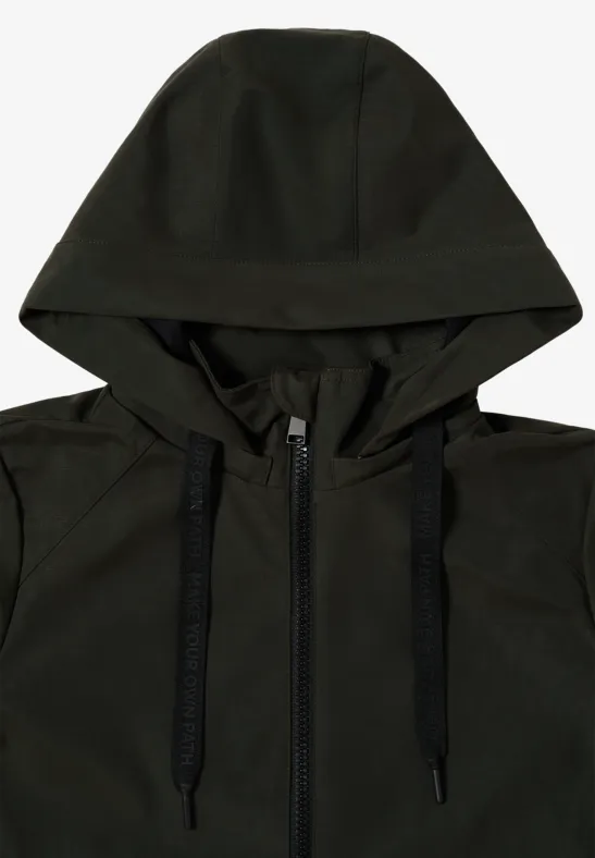 Veste trench courte olive wood