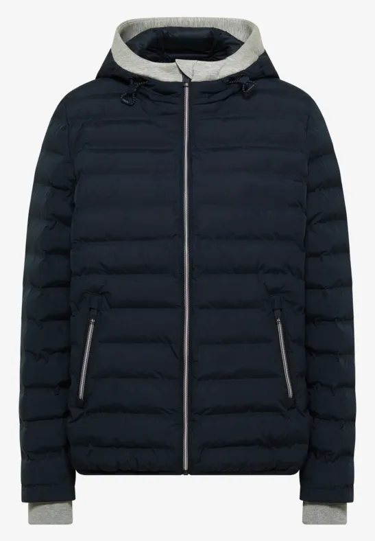 Jacke in Welded-Optik blue navy