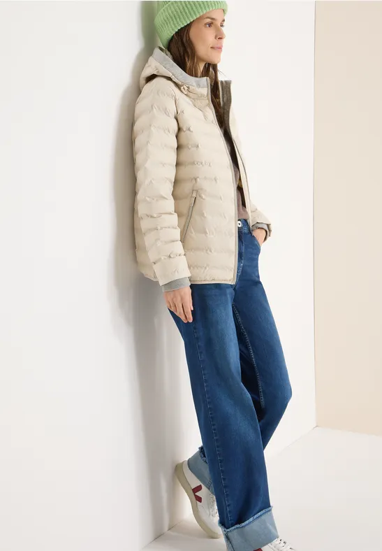 Jacke in Welded-Optik dust beige