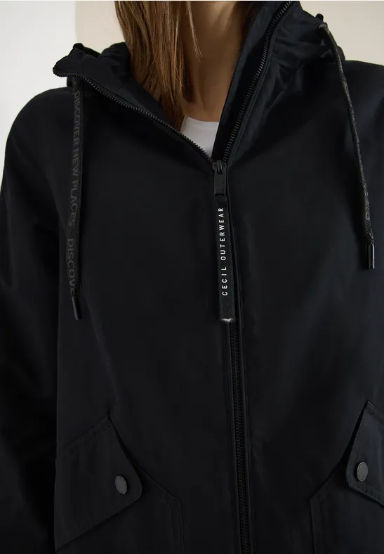 Midi-Jacke Black