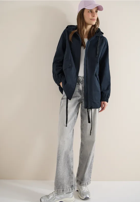 Midi-Jacke blue navy