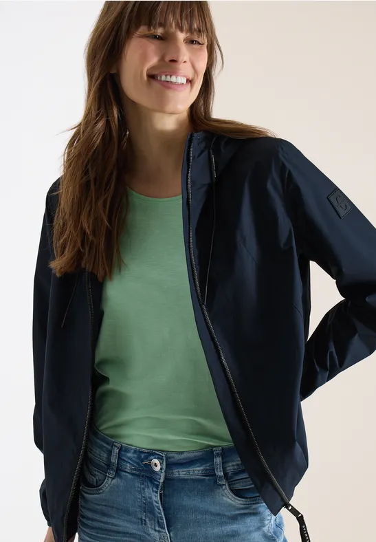 Jacke mit Kapuze und Tunnelzug blue navy