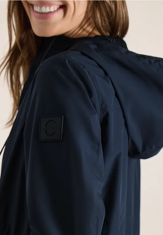 Jacke mit Kapuze und Tunnelzug blue navy
