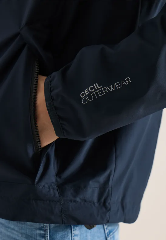 Jacke mit Kapuze und Tunnelzug blue navy