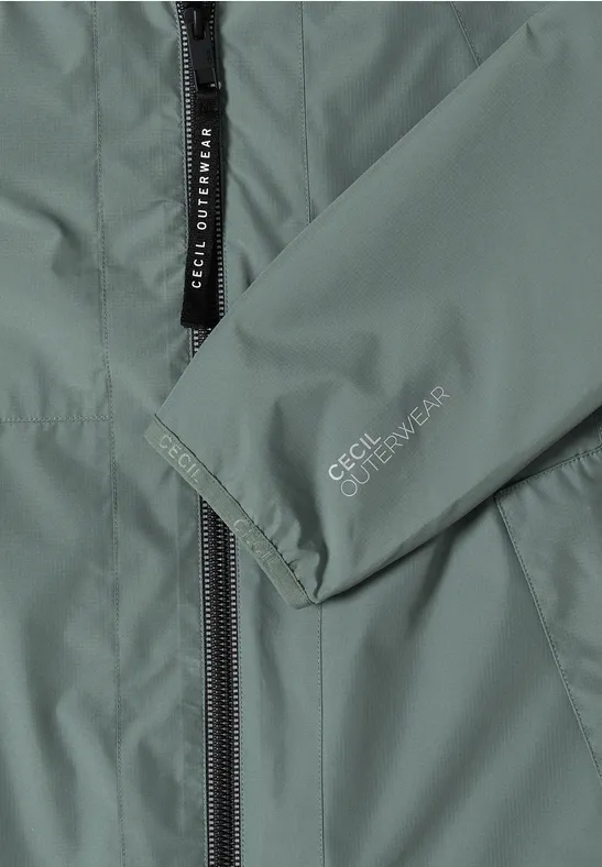 Jacke mit Kapuze und Tunnelzug kelp green