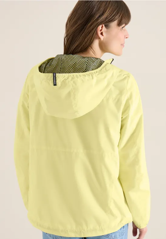Jacke mit Kapuze und Tunnelzug iced yellow
