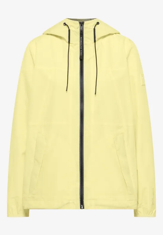 Jacke mit Kapuze und Tunnelzug iced yellow