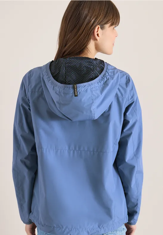 Jacke mit Kapuze und Tunnelzug coal blue