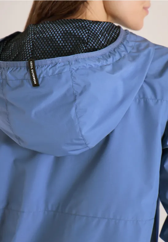 Jacke mit Kapuze und Tunnelzug coal blue