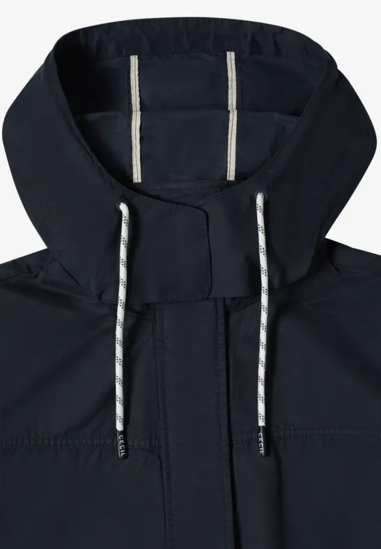 Jacke mit Kapuze und Tunnelzug blue navy