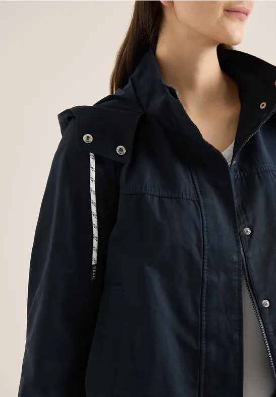 Jacke mit Kapuze und Tunnelzug blue navy