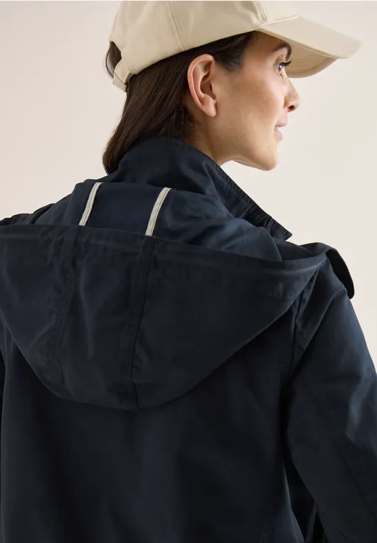 Jacke mit Kapuze und Tunnelzug blue navy