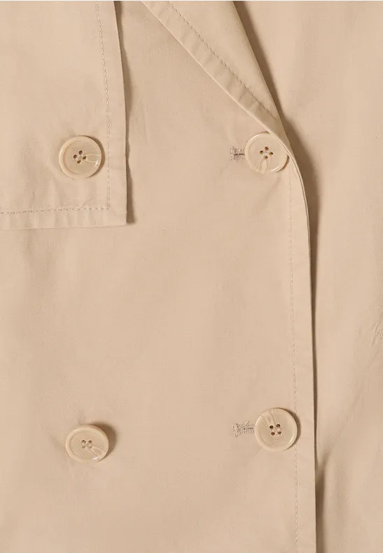 Trenchcoat in verkürzter Passform crispy camel