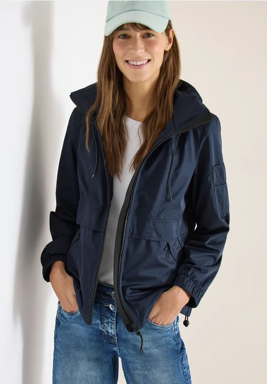 Jacke mit verstaubarer Kapuze blue navy