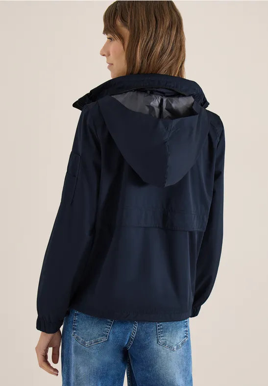 Jacke mit verstaubarer Kapuze blue navy